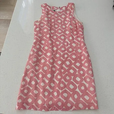 ISLAND COMPANY Dress S White/pink Mini 100% Linen RARE • $10