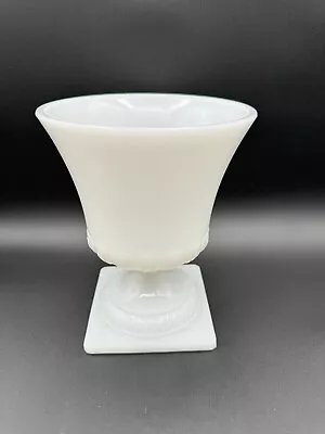 E.O. Brody Co. Milk Glass Footed Vase Compote Vase MJ-43 Cleveland J-2519 USA • $7.99