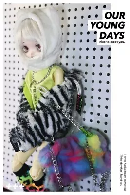 Muscle Armor 1/4 MSD BJD Neon Rainbow Colorful Punk Rave Animal Print Outfit • $60