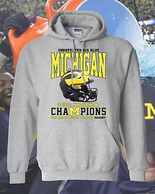 Michigan Wolverines National Champs Sports Grey Pullover Hoodie Xl • $45