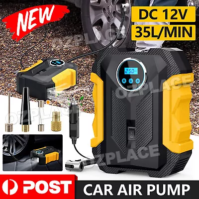 Car Tyre Inflation Tire Inflator Pump Digital Portable Air Compressors DC 12V AU • $23.95