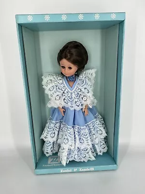 Vintage Zanini And Zambelli Porcelain Doll Stock 79 Made In Italy 17” NEW NIB • $69.95