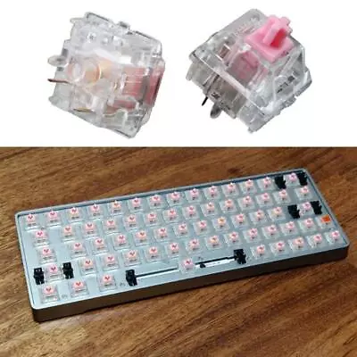 Stock Roselios Sakurios Silent Linear Switch Mechanical Keyboard Pink Red Switch • $14.56