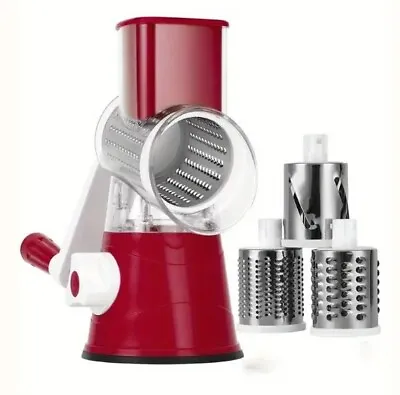 Manual Rotary Cheese Grater With Vegetable Slicer Shredder Drum Tools Kitchen • $19.99