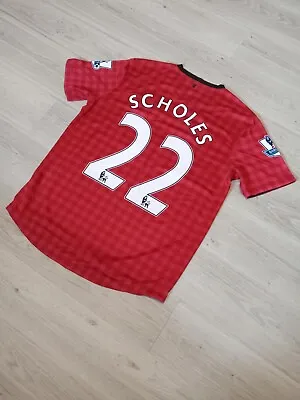 Paul Scholes #22 Manchester United 2012 ORIGINAL Nike Soccer Jersey Shirt. L • $119.95