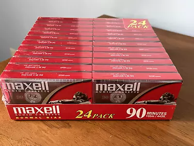 SEALED 24 Pack Of Maxell 90 Minute Normal Bias Blank Cassette Tapes! • $34.99
