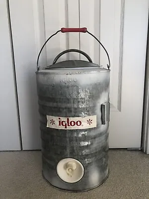 VINTAGE Igloo Heavy Duty Perm-A-Lined Galvanized Metal 3 Gallon Water Cooler • $20