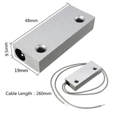 MC6 NC Metal Magnetic Door Sensor Switch Alarm Access Control Garage Waterproof • $13.55