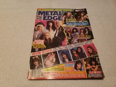 Metal Edge Magazine Sep 88'  Poison White Lion Iron Maiden Steven Adler • $19.99