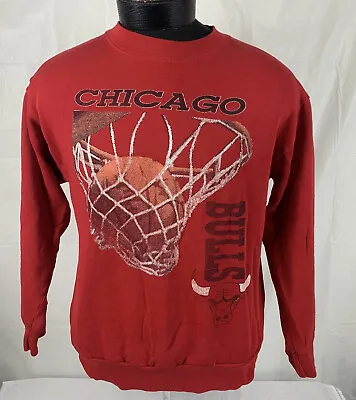 Vintage Chicago Bulls Sweatshirt Crewneck Team Logo NBA USA Large 80s 90s • $33.99