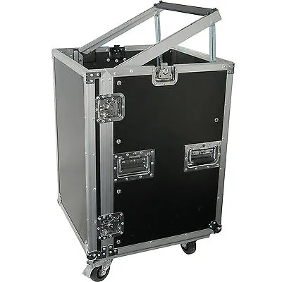 19  16U Equipment Rack With Wheels Patch Panel Mount Case PA DJ Mixer Amp Audio • £559.99
