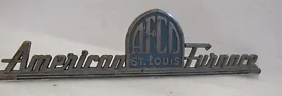 Vintage AFCO American St Louis Furnace Appliance Emblem Metal Badge HVAC • $55