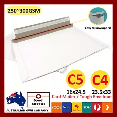 Card Mailer C4 C5 Size 300 250gsm White Envelope Tough Bag Replacement • $22.50