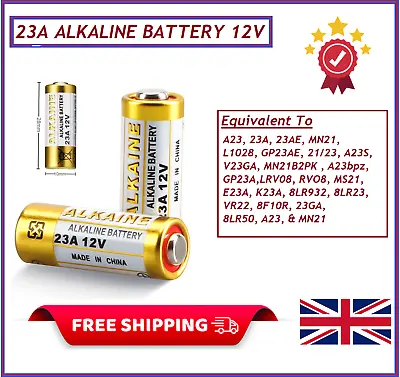23a Alkaline Battery Original Quality For Small Electronic Devices Remote Keys • £2.93