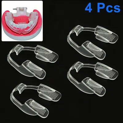 4 Pcs Pro Dental Mouth Guard For Nighttime Teeth Grinding Bruxism Deep Sleep USA • $13.88