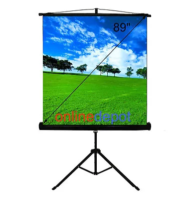 $219 • Buy 89  /2.26m TRIPOD COMPACT MOVIE TV PROJECTOR SCREEN 1:1