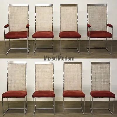 Milo Baughman For Thayer Coggin Chrome Dining Chairs Mid Century Modern 8 • $5300