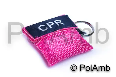 £3.79 • Buy CPR Life Key (Pink) / Resusitation Face Shield In Key Ring Pouch Ambulance 999