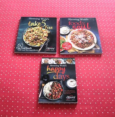 New Slimming World Cookbooks Bundle Food For The Soul Happy Days & Take 5 2024 • £22.99