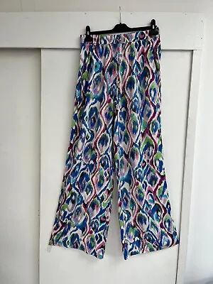 ZARA PRINTED PALAZZO TROUSERS Size M  BNWT £35.99 • £19.99