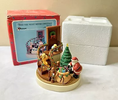 1989 Christmas Around The World Twas The Night Before Christmas Music Box TESTED • $29.99