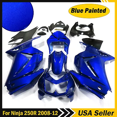Glossy Blue Fairing Kit For Kawasaki Ninja 250R 2008-2012 EX250 ABS Injection • $349.99