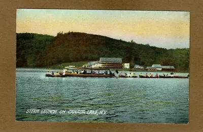 Fulton County NY New York Steam Launch On Canada Lake Circa 1910 • $7.95