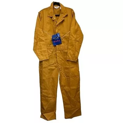 Walls Master Made Coveralls Jumpsuit Mens 44 Short Tan Twill Denim Work Wear NWT • $49.95