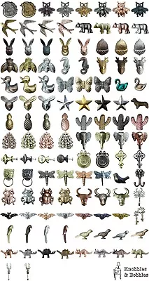 £2.99 • Buy Iron Animal Bug Dinosaur Cupboard Knobs Rabbit Hare Elephant Nature Drop Pulls