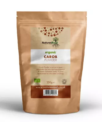 Organic Carob Powder - Raw | Cacao Substitute | Chocolate Alternative | Premium • £4.99