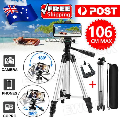 $12.45 • Buy Professional Camera Tripod Stand Mount Remote + Phone Holder For IPhone Samsung