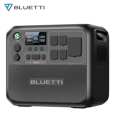 BLUETTI AC200L 2400W 2048Wh Portable Power Station Home Backup Solar Generator • $1399