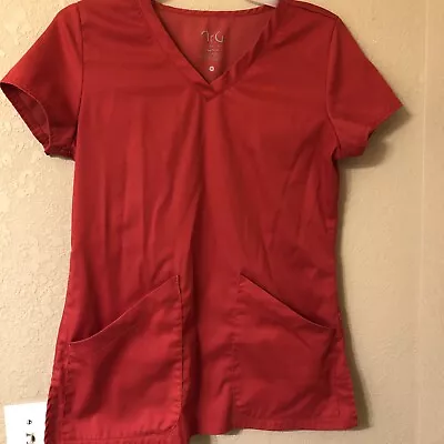 NrG By Barco Stretch Medical Nurse Scrub Top Women’s Size XS X-Small Salmon • $13.49