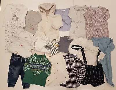 Baby Boy Clothes 6-9 Months - Huge Variety Bundle! 23 Branded Items! VGC • £20