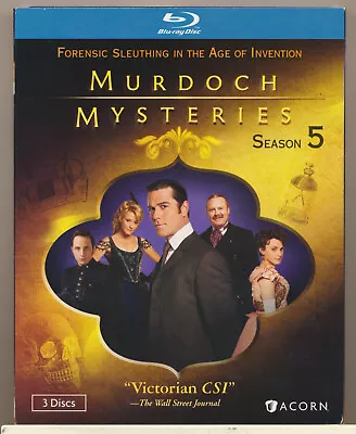 MURDOCH MYSTERIES – SEASON 5 (3 Blu-Ray VG+) Yannick Bisson / Helen Joy • $15