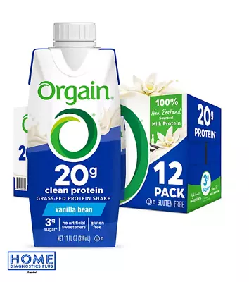 Orgain Clean Protein Shake Grass Fed Dairy Vanilla Bean - 20g Whey Protein Me... • $28.50