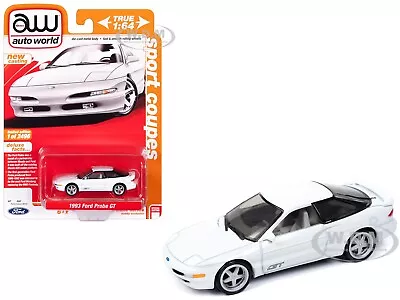 1993 Ford Probe Gt Performance White 1/64 Diecast Model By Auto World Awsp158 • $8.99