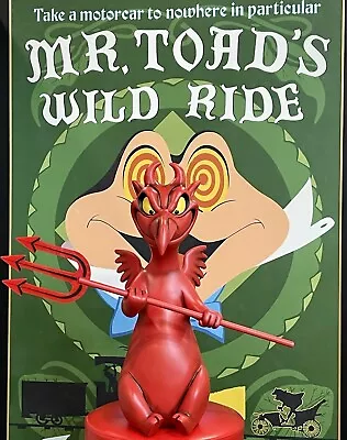 Disneyland World Mr Toad’s Wild Ride Devil Ride Prop Signed By Disney Legend Bob • $2900