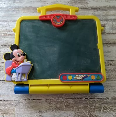 Mickey Mouse Magnetic Chalkboard Disney With Numbers And Letters Clock Vintage • $32.60