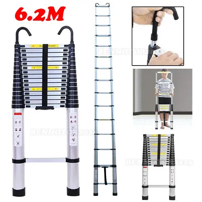 14FT-20FT Tall Telescoping Ladder Extension Collapsible Ladders Aluminum • $125.60