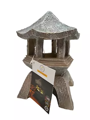 Solar-Powered Pagoda Statue LED Light Outdoor DecorZen Garden Ornaments Lantern • £19.94