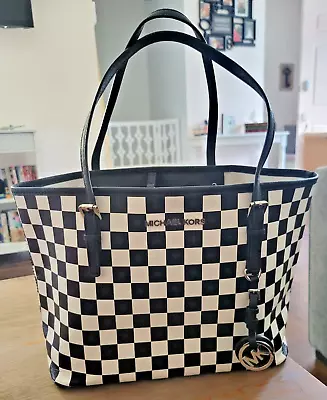 Michael Kors Black And White Checked Handbag • $80