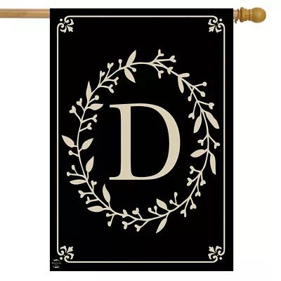 Briarwood Lane Classic Monogram Letter D House Flag Double-Sided House Flag • $18.99