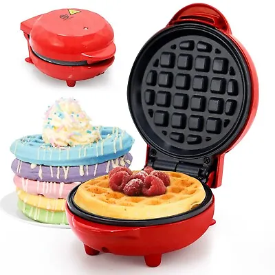 550W Mini Waffle Maker Electric Pancake Machine Non Stick Breakfast Waffle Cake • £11.35