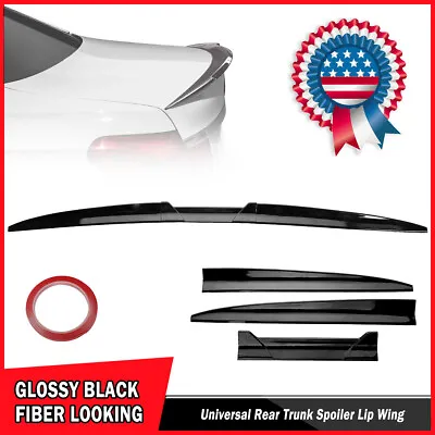 Adjustable Rear Trunk Spoiler Lip Roof Tail Wing Black For Car Sedan US Stock • $37.99