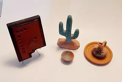 Vintage Miniature Southwest Decor Terracotta New Mexico Mission Crafts 6pcs • $45