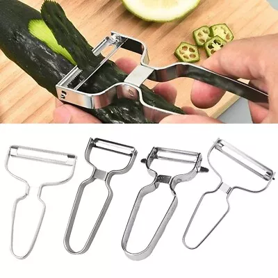 Slicer Vegetable Fruit Peeler Wide Mouth Ergonomic Design Salad Slicer • £7.15