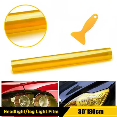 1x Car Sticker Gloss Tint Headlight Foglight Vinyl Film Accessories 30*180cm • $9.99