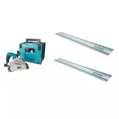 Makita SP6000K1 Plunge Circular Saw With 2 X 1500mm Guide Rails 110v Or 240v • £419