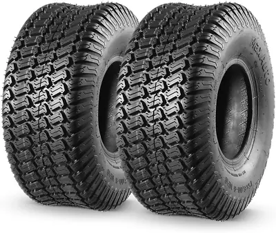 2 Pcs 15X6.00-6 Front Lawn Mower Tire For Garden Tractor Riding Mover 4PR • $61.75